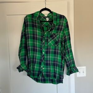 Green and Navy Flannel Size XL